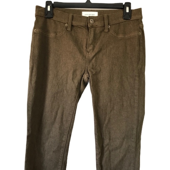 EUC Lila Ryan spruce green denim jeggings 27 - Picture 2 of 5